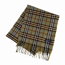Vintage Burberrys of London Lambswool Cashmere Blend Plaid Check Scarf Flaws