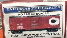 Branchline Yardmaster HO Kit 8021 49’ AAR Boxcar New York Central NOS