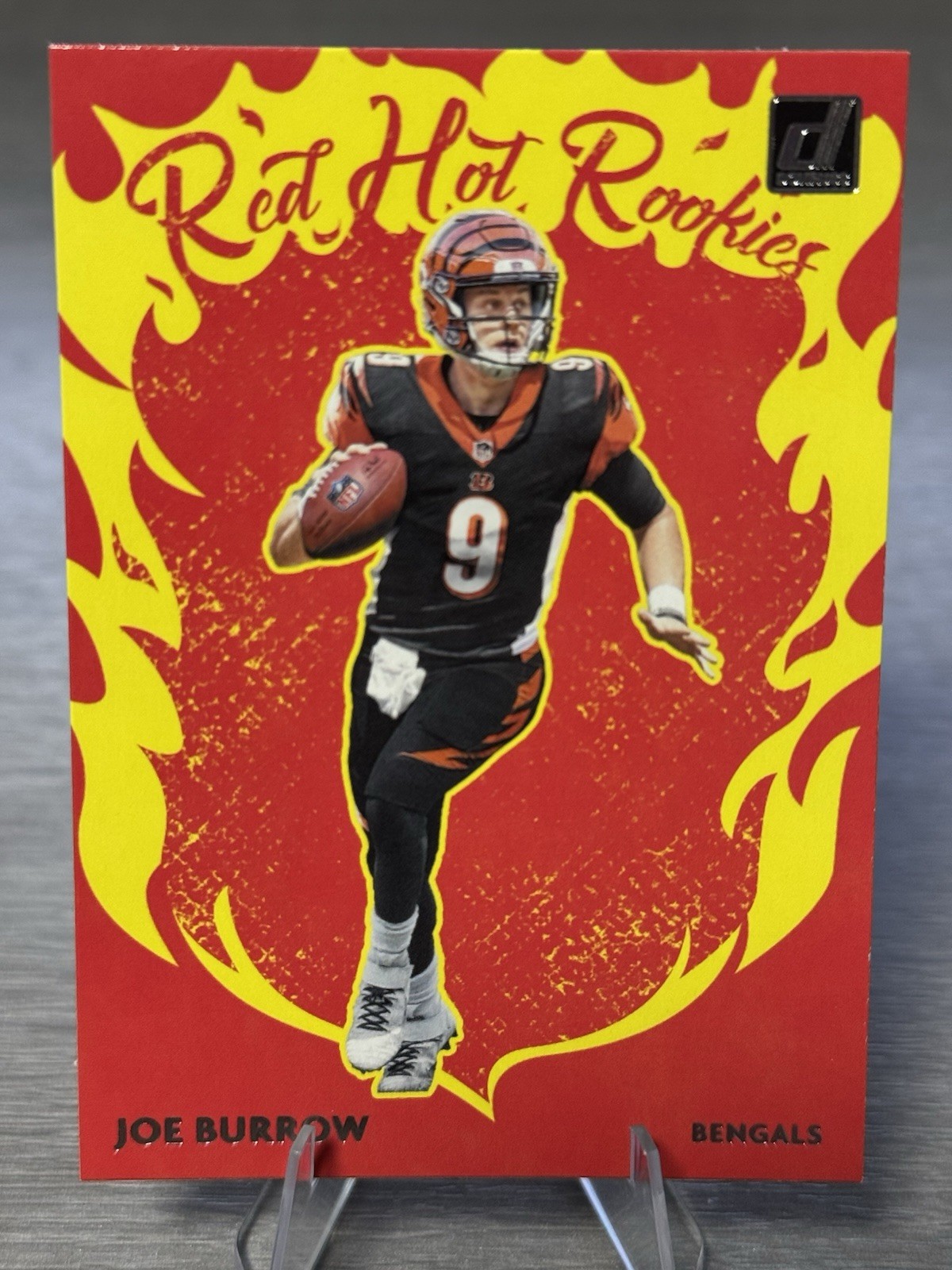 🔥🏈JOE BURROW 2020 Donruss Red Hot Rookies RC #RH-JB #CINCINNATI REDS!!!🏈🔥