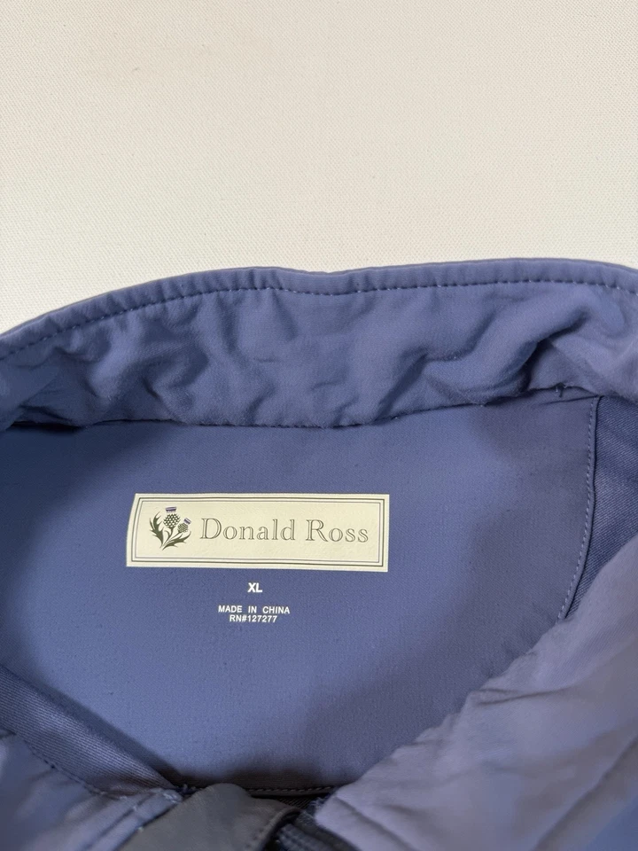 Donald Ross Vest Mens XL Blue 1/4 Zip Performance Olympia Fields Country Club - Image 3 of 4
