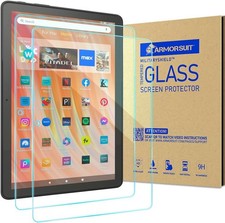Tempered Glass Screen Protector 2 Pack for Fire HD 10, 10 Plus, Kids Pro 10.1