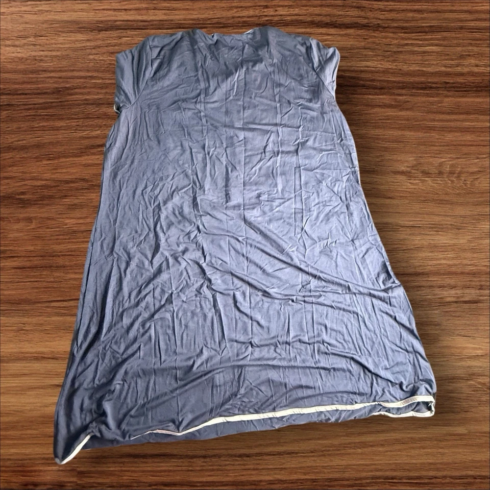 Camisa de dormir suave Ekouaer gris manga corta para mujer talla XXL Foto 2 de 2