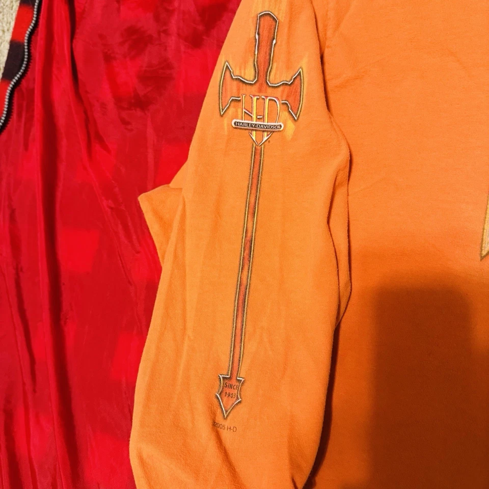 Camisa De Colección Y2K Para Hombres 3XL Harley-Davidson Manga Larga Espada Motociclista Foto 4 de 4