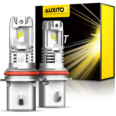AUXITO 9004 HB1 LED Headlight Bulbs Kit High Low Beam Super Bright 24000LM 6500K