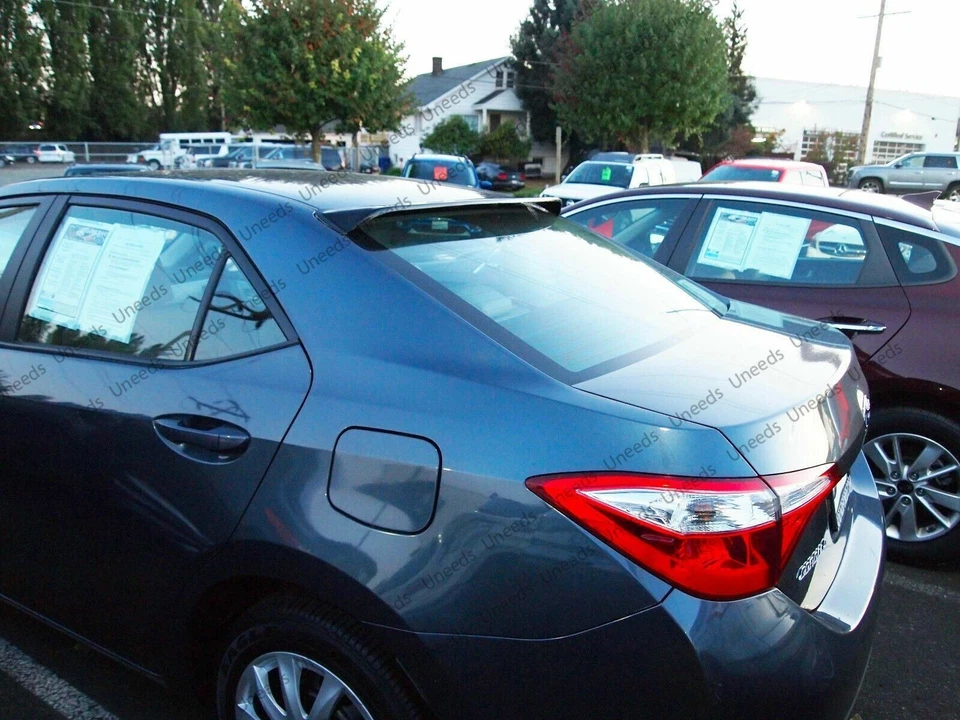 Para Toyota Corolla 2014-19 ABS 3D JDM Estilo Negro Techo Trasero Ventana Visera Alerón Foto 4 de 4