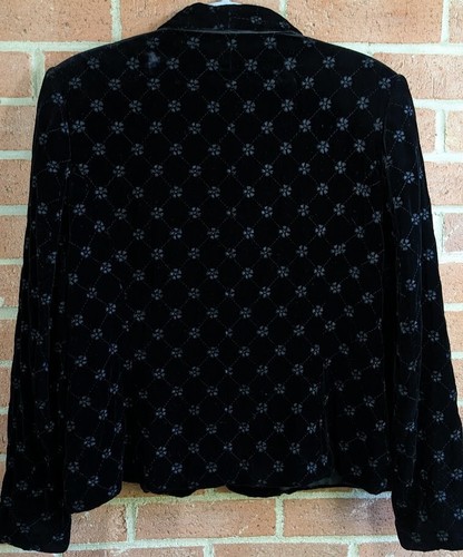 Veste femme Laura Ashley 14 brodée soie mélangée velours matelassé luxe silencieux - Photo 7/10