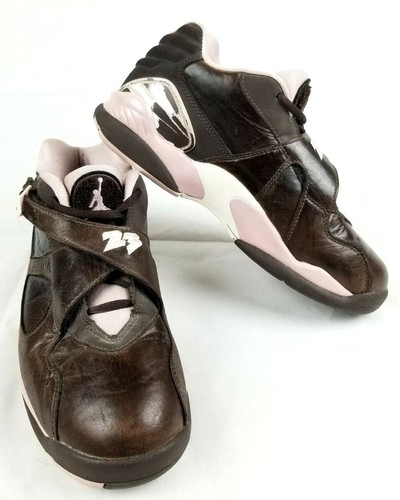 WOMEN NIKE AIR JORDAN VIII 8.5 RETRO LOW CINDER BROWN CHAMPAGNE PINK 317251-261