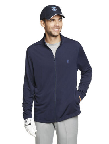 IZOD Men's Full Zip Hydrashield Jacket, Black, Medium