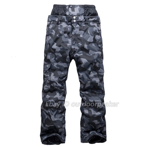 Waterproof Camo Mens Ski Suits Jacket Coat Ski Snow Pants Snowboard Snow Suit - Picture 27 of 45
