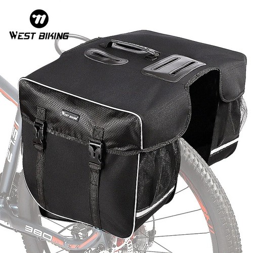 WEST BIKING Fahrrad Doppel Tasche Wasserdicht Fahrrad Rack Pack Tasche Gepäck - Bild 2 von 12