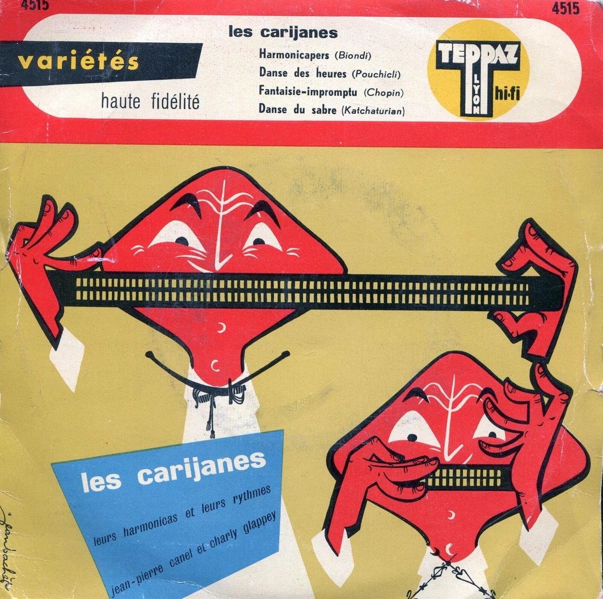 Teppaz 4515 - Les Carijanes : Harmonicapers, Danse du sabre, Danse des heures