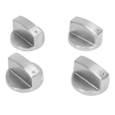 Universal Gas Stove Knobs 4 pcs Cooker Oven Hob Control Knobs Switch 6mm Silver Universal Gas Stove Knobs 4 pcs Cooker Oven Hob Control Knobs Switch 6mm Silver