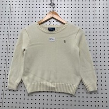 Polo Ralph Lauren Knit Sweater Youth Boy Size 7 Ivory Knit Casual Pullover 16x18