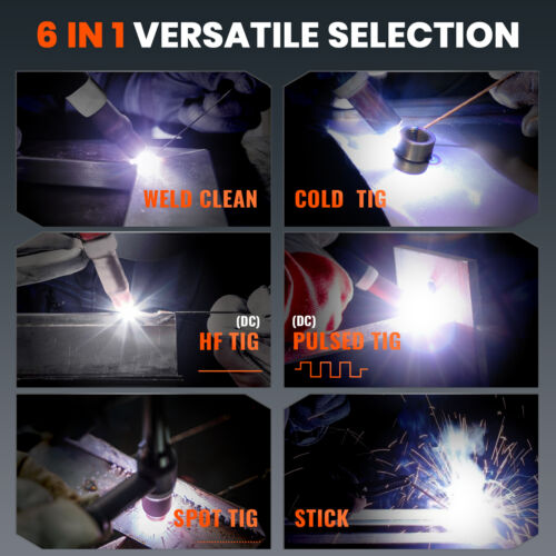 HITBOX 6IN1 TIG Welder 200A 220V Pulse Cold TIG HF Clean TIG ARC Welding Machine - Picture 4 of 10
