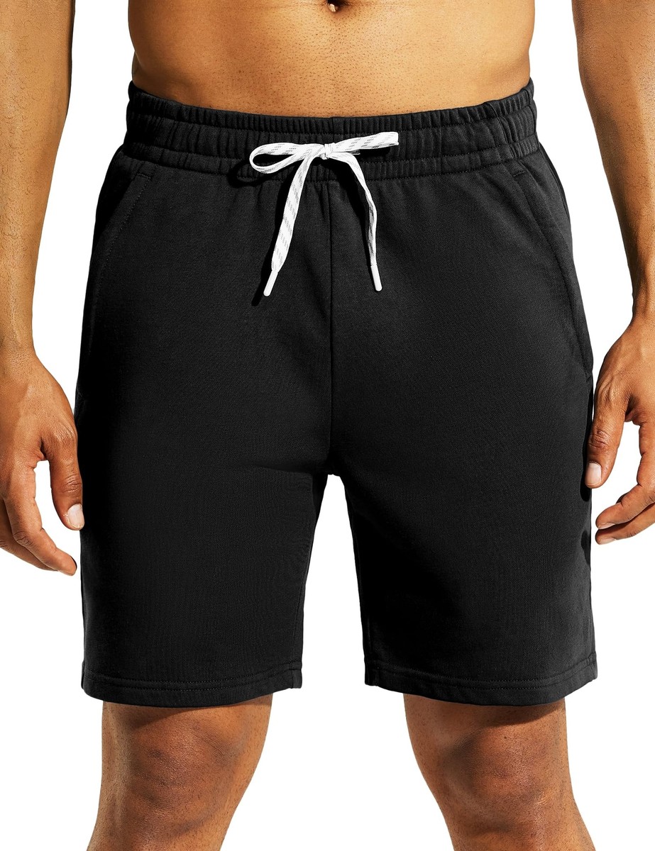MIER Cotton Shorts for Men inch Inseam Casual Lounge Jersey