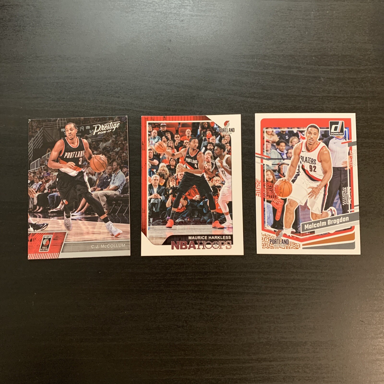 3 Card Portland Trail Blazers Lot VG NBA Basketball