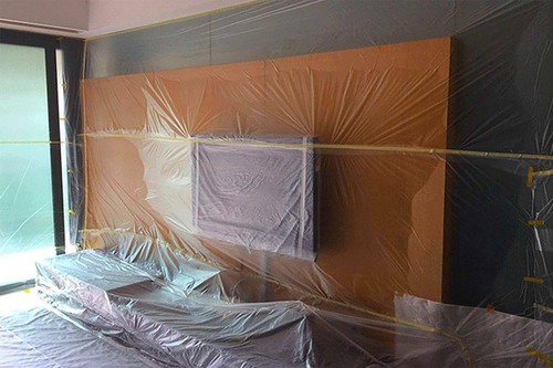 120M - 2700mm Drop- 6 Rolls Painting Masking Film Sheet Pre-Taped Plastic Cloth - Picture 3 of 9