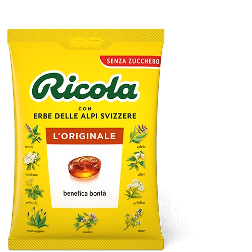 CARAMELLE RICOLA L'ORIGINALE ERBE BALSAMICHE SENZA ZUCCHERO SFUSE 500 gr
