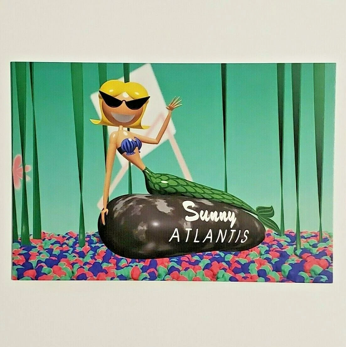Knick Knack Postcard Art of Pixar Disney Sunny Atlantis Mermaid Snow Globe  | eBay