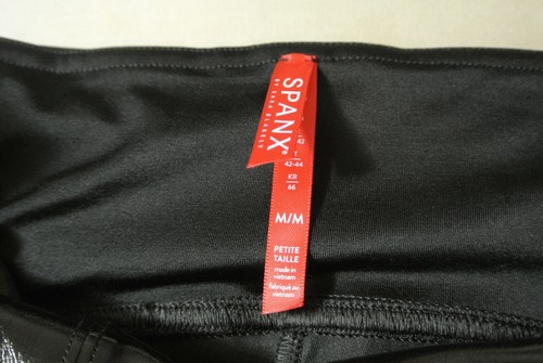 NUEVO Leggings Spanx Imitación Charol en Negro Talla PM #1326 - Imagen 12 de 13
