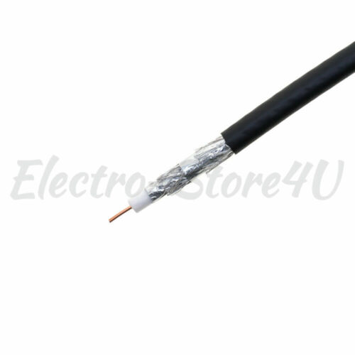 RG6 Coaxial Cable Quad Shield Direct Burial Bulk 18AWG Coax Wire Satellite - Picture 2 of 11