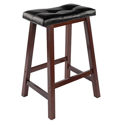 Winsome Mona Stool, 24", Antique Walnut - Picture 7 of 10