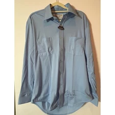 Vintage Sears Polyester Knit Shirt with original tags. Blue.