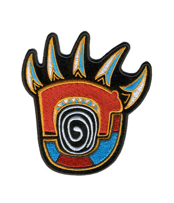 Native Bear Paw Claw Iron-On Patch - 4 Inch MC Indian Bear Design For Jackets & Vests 5 thumbnail image