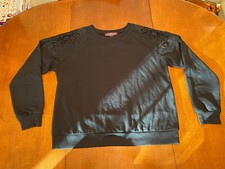 Gloria Vanderbilt Ladies' Crewneck Pullover with Lace Detail Soft G21 SIZE LARGE