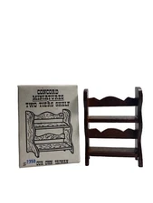 Vintage Concord Dollhouse Miniature Two Tier Display Wood Shelf New #2350