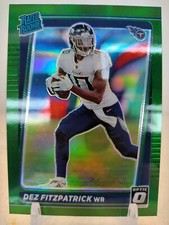 DEZ FITZPATRICK GREEN PRIZM Optic Preview 2021 Donruss RATED ROOKIE P-283 Titans