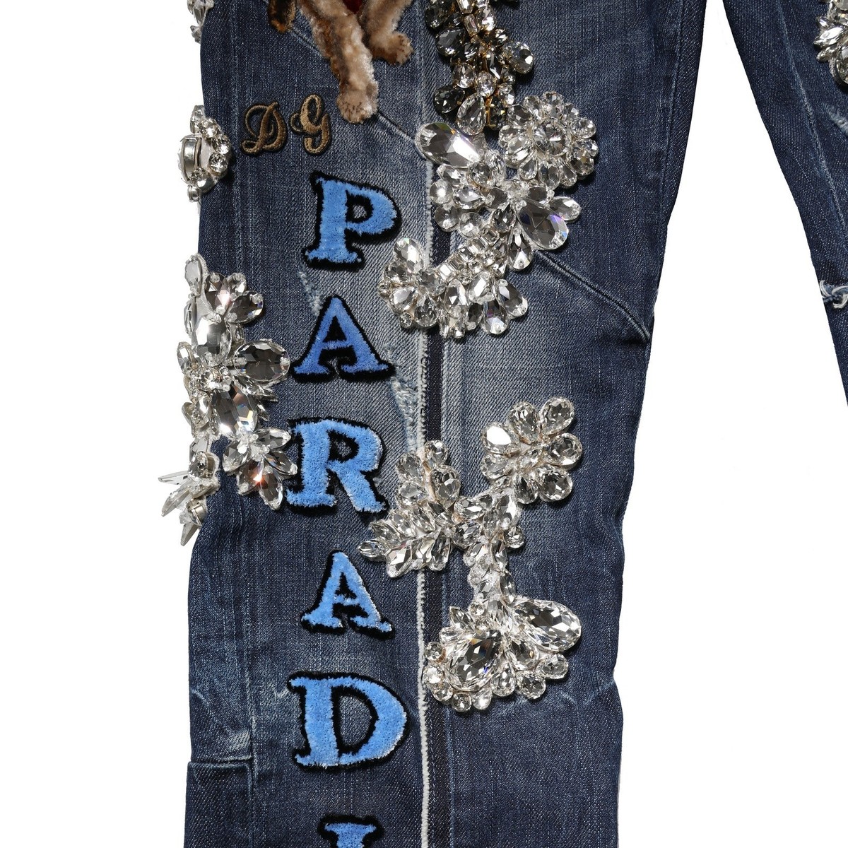 DOLCE&GABBANA FOREVER刺繍デニムパンツ 44 DOLCE&GABBANA FOREVER刺繍デニムパンツ 44