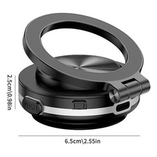 Black Electric Vacuum Phone Holder Magnetic Suction Car Phone Mount 360 Rotation