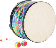 Floor Tom Drum for Kids 10 Inch Percussion Instrument Music Drum with 2 Mallets