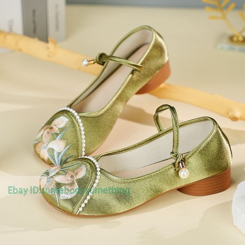 Hanfu Shoes Embroidered Retro Home Ethnic Style Embroidered Comfortable Shoes - Picture 13 of 25