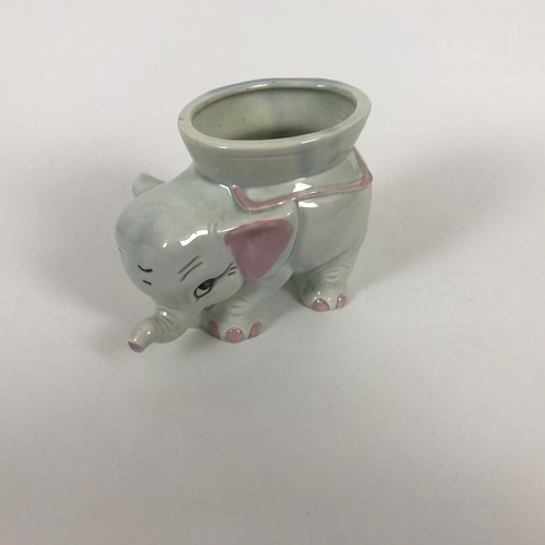 Elephant Thomas Ceramics Planter Vintage Baby Nursery MCM Decor Pink - Picture 3 of 6