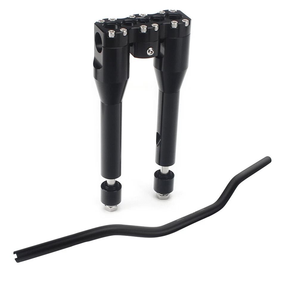 For Harley Dyna Softail Sportster Street Bob Club Style 1" Handlebar & Riser Kit - Image 4 of 4