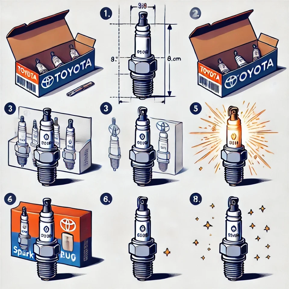 Genuine Toyota Spark Plug 90919-01249 - Fits Corolla Camry RAV4 Prius 6 pack - Image 4 of 4