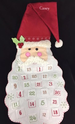 Pottery Barn Kids Santa Face Advent Christmas Countdown Calendar