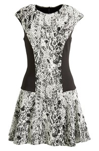 TED-BAKER-LONDON-Graice-Snake-Print-Contrast-Shift-Dress-NWT-Black-TB-4-US-10