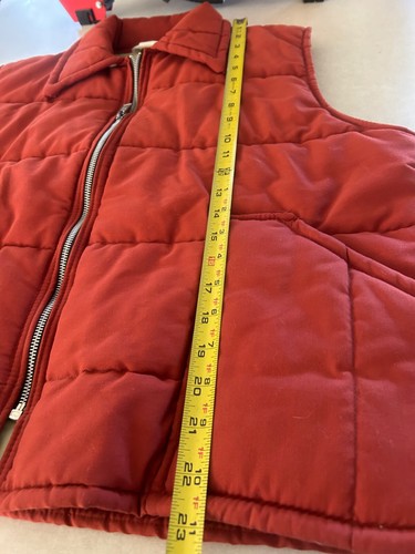 Tom Cat Nine Lives Puffer Vest, XL,Excellent Condition, Burnt Orange, Work - Picture 13 of 20