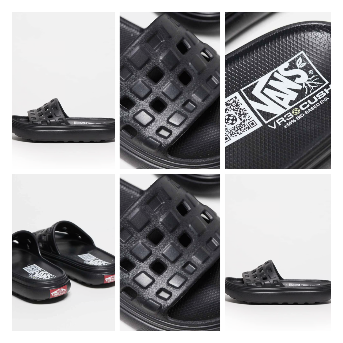 SALE VANS BLACK SIZE 4-7 SLIDE IN VR3 CUT OUT WIDE STRAP CHUNKY