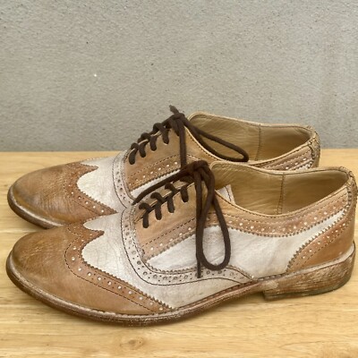 Bed Stü Lita Tan/White Oxford Cobbler Distressed Shoe  display picture 3