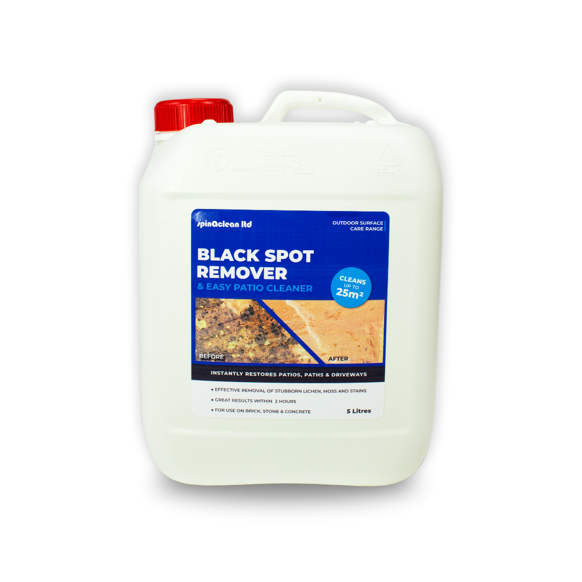 Black Spot Remover For Spots, Lichen, Moss, Algae & Stains. Spinaclean