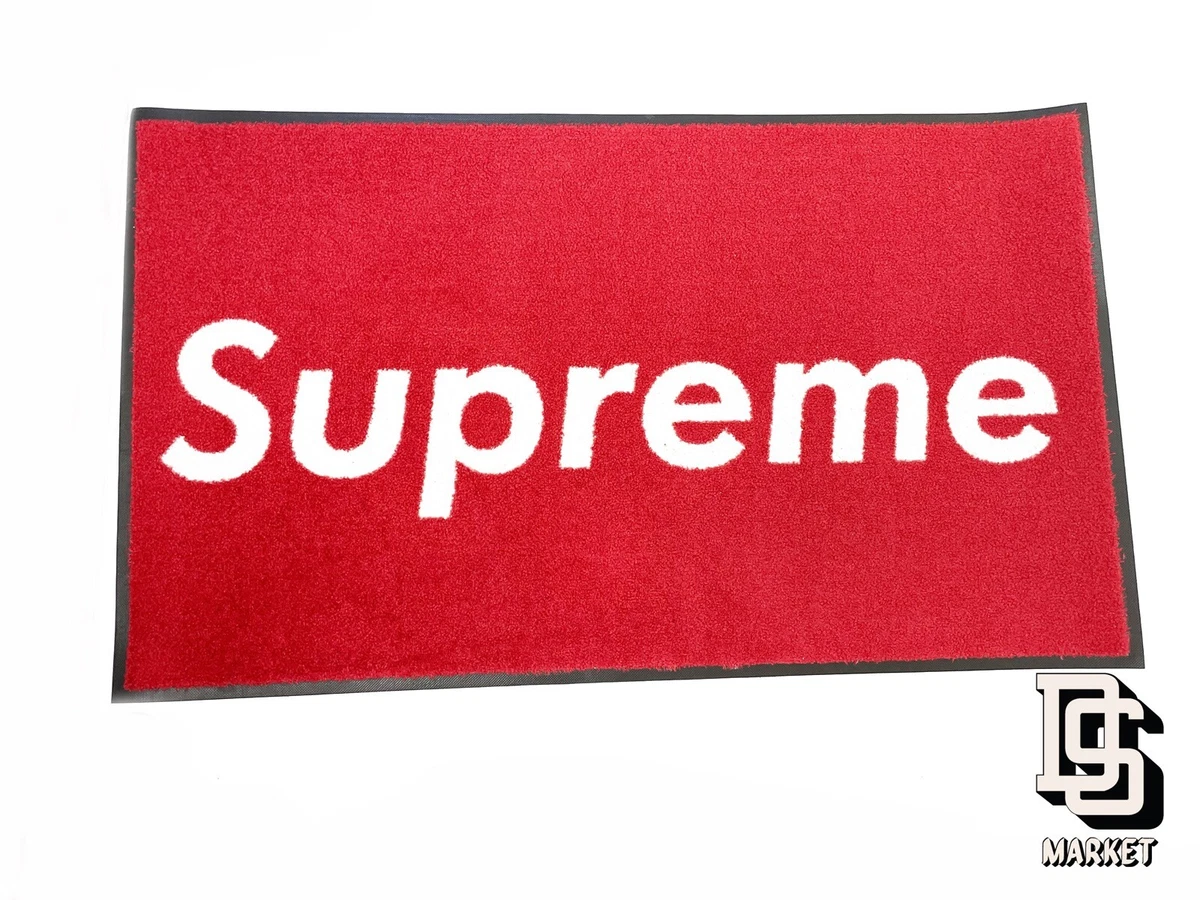 UNRELEASED SUPREME STORE SHOP RUG MAT 3' X 5' RED BOX LOGO