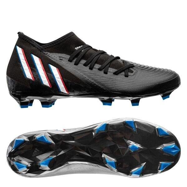 New Adidas Predator Edge .3 FG Black Blue Soccer Cleats New Adidas Predator Edge .3 FG Black Blue Soccer Cleats