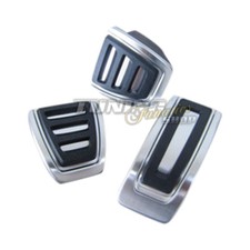 Original Edelstahl Pedale Pedalset Pedalkappen Schwarz Handschaltung für VW