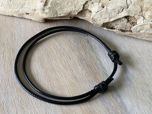 Pulsera de surfista de cuerda negra impermeable joyería de playa regalo EE. UU. - Imagen 13 de 15