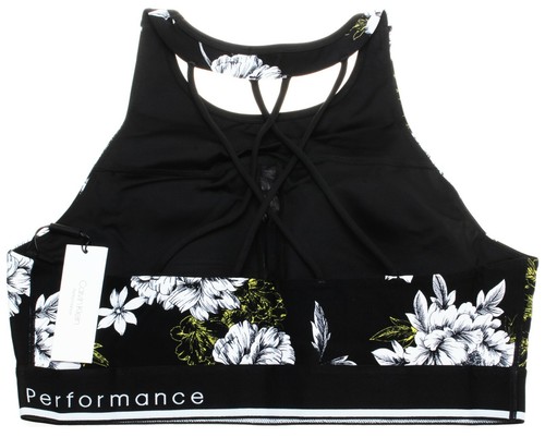 Calvin Klein Performance Women's Perennial Print Halter Neck Sports Bra;(XXL) - Picture 2 of 2