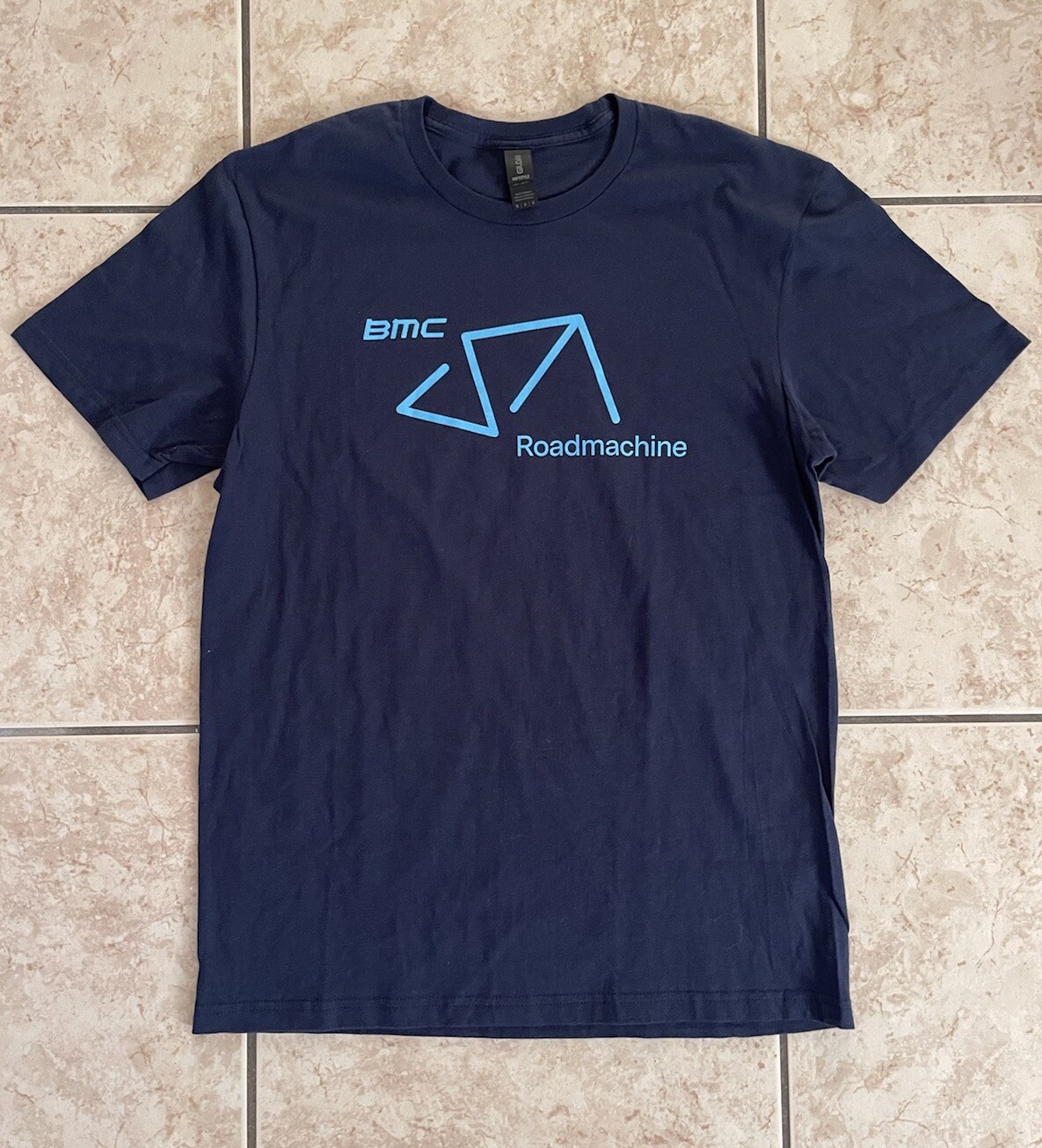Men's Short Sleeve T-shirt Navy Blue Medium Road Racing Cycl